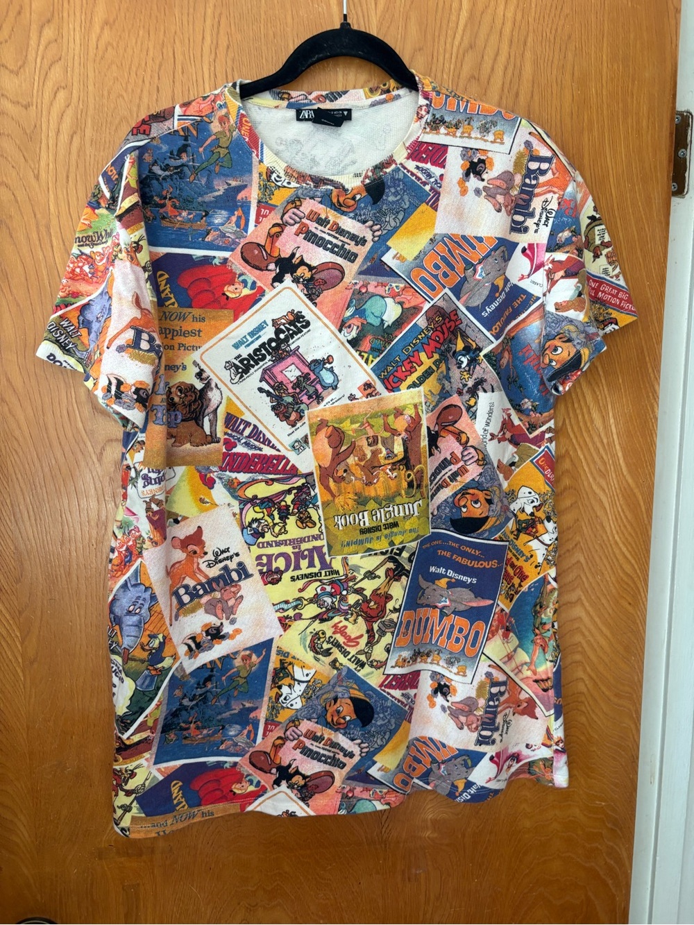 Zara Vintage Movie Poster Multi-Color Short Sleeve Tee S